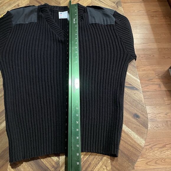 Stars and Stripes Woolover Sweater Military Security USA Made Large‎ Note - Picture 5 of 8